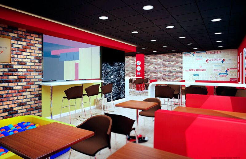 Проектирование и оснащение пиццерий Domino's от «EXPERT RETAIL»