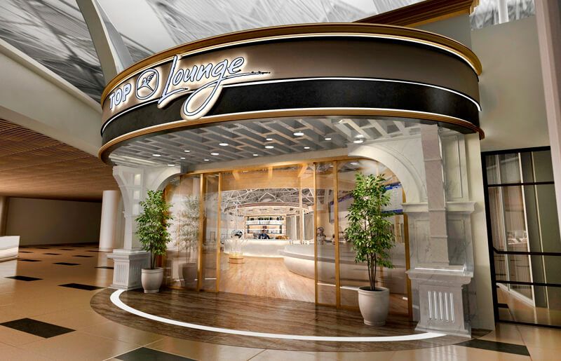 Комфортная мягкая мебель в lounge-зоне Top Lounge